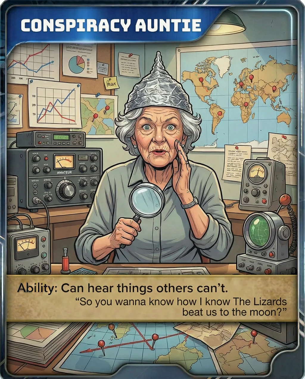 Conspiracy Auntie — Rare GramCard